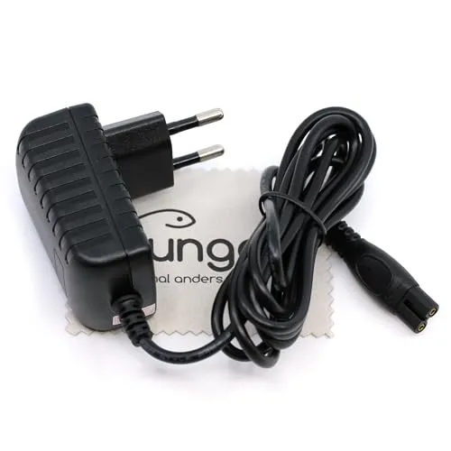 Ladegerät passend für Philips OneBlade Face QP2824 QP1424, Intimate QP1924, OneBlade Pro 360 Face QP6507 QP6542 QP6552 (Ersetzt CP1788/01 / CP0909/01 HQ87) Ladekabel Trimmer mit mungoo Displayputztuch