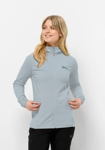 Fleecejacke JACK WOLFSKIN BAISELBERG HOODED FZ W - Funktionsjacke für Damen, ideal als Midlayer, aus weichem, elastischem Fleece – perfekt für kalte Tage und Outdoor-Aktivitäten.