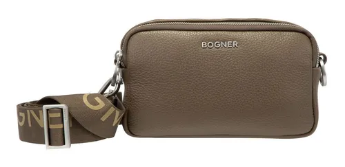 BOGNER Andermatt Avy Shoulderbag XSHZ - Kleine Umhängetasche aus natürlich genarbtem Leder, ideal für stilvolle Auftritte. Praktischer Reißverschluss und kompakte Größe von 23x8x13 cm.