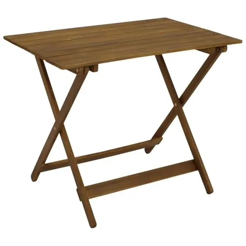 DEGAMO Klapptisch Gartentisch Bahia 90x60cm - FSC®-zertifizierter Klapptisch aus geöltem Akazienholz, ideal für Outdoor-Nutzung und platzsparend für Balkone oder kleine Flächen, bietet Platz für bis zu 6 Personen.