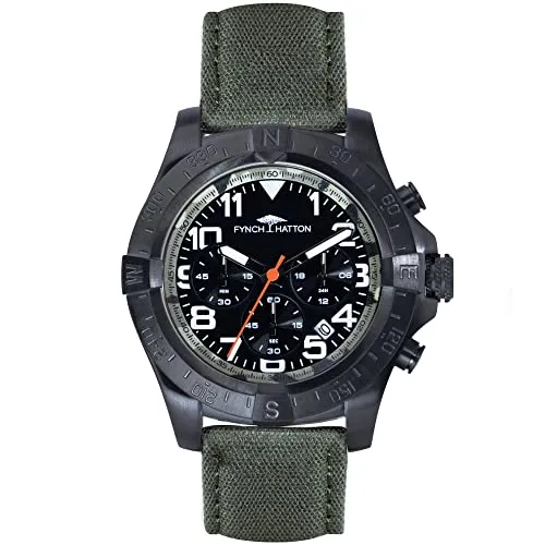 Fynch-Hatton Uhrenarmband FHT-0001-LC Edelstahl Grün in grün von FYNCH-HATTON