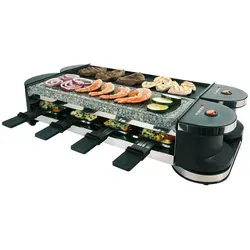 Korona 45071 Raclette - 8 Pfännchen mit Antihaftbeschichtung, vielseitig einsetzbar mit innovativem Gelenkdesign für unvergessliche Abende