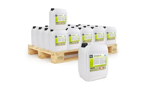 Höfer Chemie GmbH 40x 10 L Essigsäure 60% Grundreiniger - Reinigungsmittel mit hochkonzentrierter Essigsäure 60% - ideal zur effektiven Entfernung von Kalk, Rost und hartnäckigen Verunreinigungen im Haushalt.