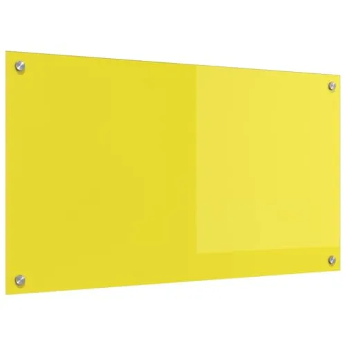 vidaXL Küchenrückwand Gelb 90 x 50 x 0.6 cm Einscheibensicherheitsglas, Moderner Küchenrückwand, rechteckiges Glas, hitzebeständig, schickes Deko für den Kochbereich