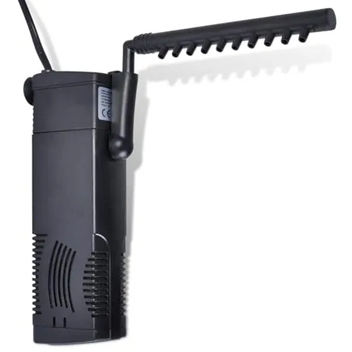 vidaXL Aquarium Innenfilter Aktivkohle 600L/h Filterpumpe Kompakt Aquafilter