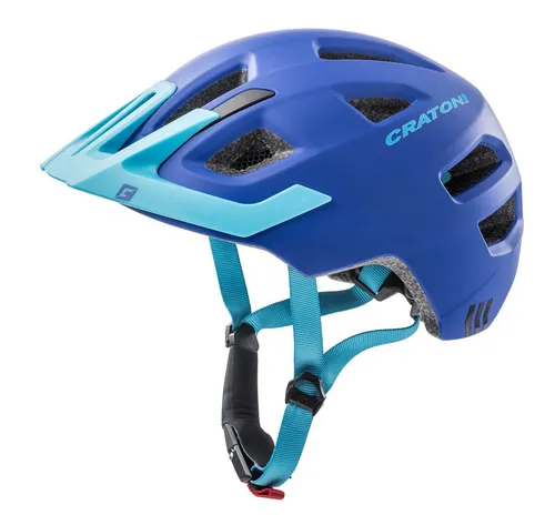Cratoni Fahrradhelm Maxster PRO matt blau - Zukunftsweisender Kinderhelm mit erhöhter Abdeckzone für maximale Sicherheit, 14 Ventilationsöffnungen und integriertes Rücklicht für bessere Sichtbarkeit.