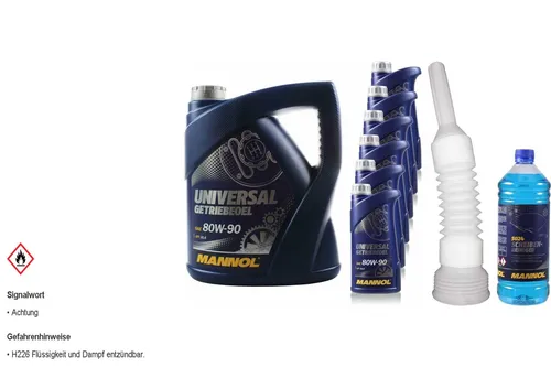 10L MANNOL Getriebeöl UNIVERSAL Getriebeöl 80W-90 API GL 4 inkl. Auslaufschlauch