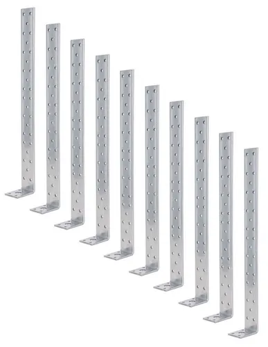 Alberts Winkelverbinder 10x Zuganker – Verzinkter Flachstahlanker für Holz-Beton-Verbindungen - Verstärken Sie Ihre Konstruktionen mit den robusten Holzverbindern von Alberts. Ideal für Innen- und Außenbereich, bieten sie zuverlässige Verbindungen bei hohen Belastungen.