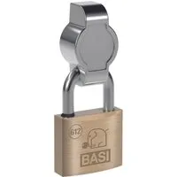 BASI Schließzylinder Drehriegelschloss - Spar-Set mit Vorhangschloss - Schließzylinder für Spinde, Garderobenschränke und Stahlschränke. Optimaler Schutz durch einfache Montage und stilvolles Design.