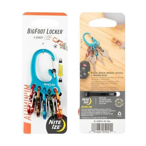 Nite Ize - Karabiner BigFoot Locker KeyRack Aluminum - Assorted