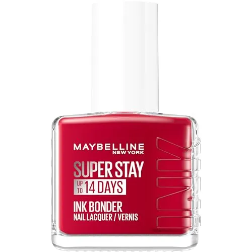 Maybelline New York Super Stay Ink Bonder Nagellack 006 Deep Red – langanhaltender Nagellack für starke Nägel und intensive Farbe, 12.3 ml