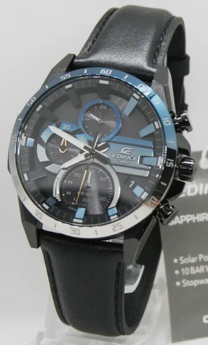 Casio Watch EQS-940NL-1AVUEF - Herren Armbanduhr mit Chronograph, solarbetrieben und 10 bar wasserdicht. Ideal für Sport und Business, inklusive 2 Jahre Garantie und in Geschenkbox.