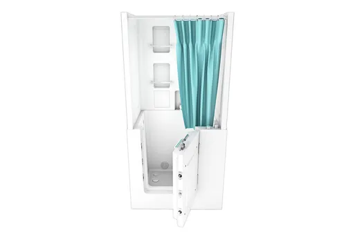AcquaVapore Seniorendusche mit Whirlpool-Funktion 100x78cm - Komfortable Seniorendusche mit integrierten Massagedüsen, ideal für entspannende Sitzbäder. Schnelle Reinigung und praktische Nackenstütze für mehr Komfort.