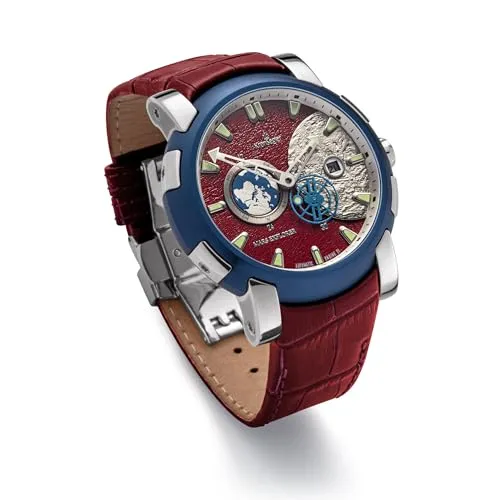 Kronsegler Automatikuhr Mars Explorer - Limitierte Herrenuhr mit Saphirglas - Mechanische Uhr mit Automatik-Antrieb, sportlichem Design und limitierter Edition. Ausgestattet mit Saphirglas und einem strapazierfähigen Lederband für optimalen Tragekomfort.