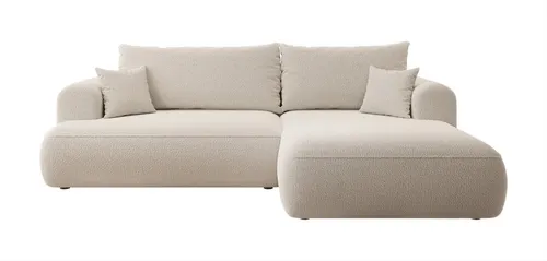 Selsey Ecksofa Ovo, Beige, L-Form mit Ottomane rechts