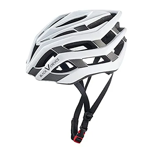 Black Crevice Fahrradhelm Racehelm White Carbon M (55-58 cm) - Fahrradhelme mit optimaler Anpassung durch verstellbares Kinnband und Drehrad. Atmungsaktiv dank waschbarer Polsterung und Belüftung. Sicher und robust nach CE-Norm gefertigt.