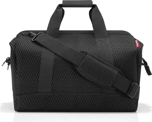 Reisenthel Allrounder L Reisetasche, 30L, mesh black - Reisetasche aus robustem Polyester, ideal als Handgepäck für Reisen. Mit 6 Innenfächern und abnehmbarem Schultergurt für optimale Organisation und Komfort.