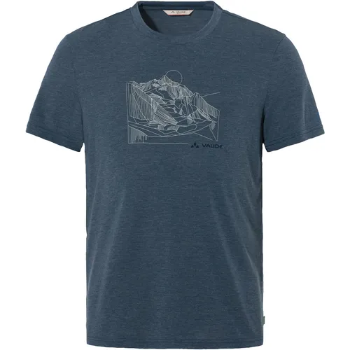 Vaude Herren Tekoa III T-Shirt XL blau - Funktionelles T-Shirt für Herren mit ansprechendem Print, ideal für aktive Freizeit und Outdoor-Aktivitäten.