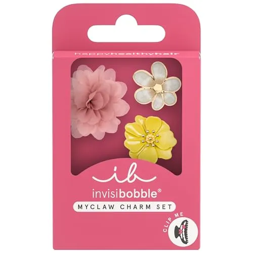 3D Blumen Charms Set für Haarklammer Floral von invisibobble