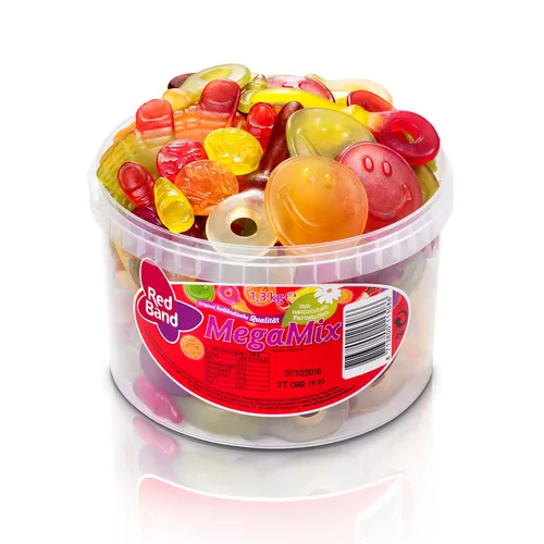 Red Band Mega Mix mit den beliebtesten Fruchtgummi Sorten 1300g