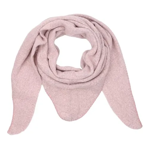 MIRROSI Dreieckstuch kuschliger und warmer Dreiecksschal ca.185x80 cm (Unifarbe), in tollen Farben, ideal für Herbst und Winter (Rosa)