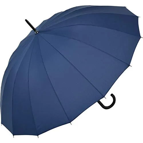 iX-brella Long - hochwertiger Stockschirm 16-teilig mit Automatik sturmfest - Insignia-Blue
