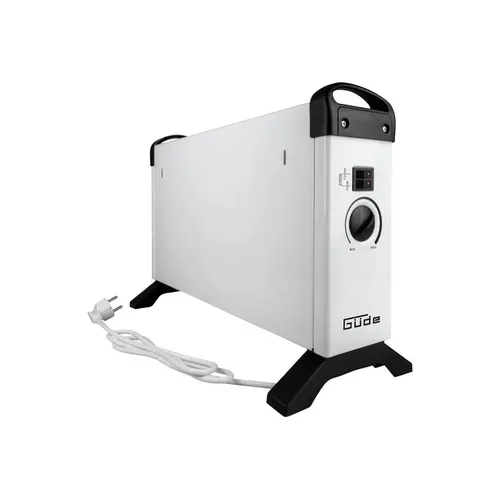 Güde Konvektionsheizgerät GKH 2000 - 2 kW Heizleistung - Elektroheizkörper mit 2000 Watt für schnelle, geräuscharme Wärme, ideal als Zusatzheizung in gut isolierten Räumen. Mit Überhitzungsschutz und mobilem Design.