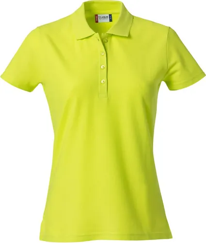 Damen Basic Polohemd aus 100% Baumwolle, 190 g/m², mit Seitenschlitzen und 4 Ton-in-Ton-Knöpfen