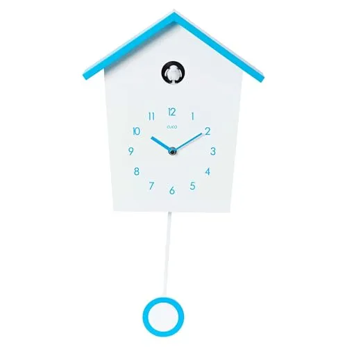 Cuco Clock Kuckucksuhr Landhaus - Moderne Schwarzwalduhr mit Nachtruhefunktion, Lautstärkeregelung und hochwertigem Holzgehäuse – ideal für stilvolle Wohnaccessoires.