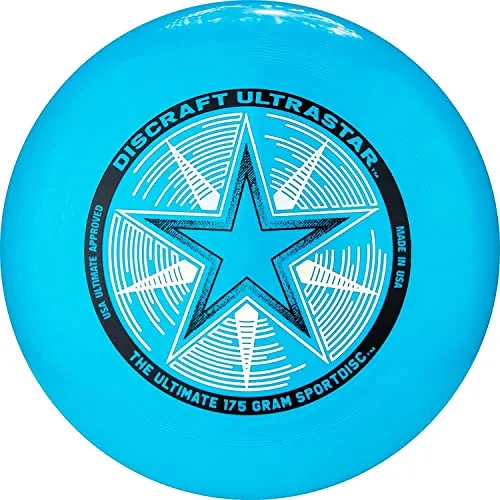 Discraft Ultrastar Cobalt 175 gr Ultimate Frisbee - Kobaltblau - Outdoor-Spielzeug, die offizielle Scheibe der American Ultimate Disc League, leicht und präzise für ultimative Wurfentfernungen.