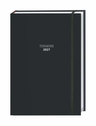 Heye | Tages-Kalenderbuch A6, schwarz 2027 | Buch | Deutsch | Bürokalender Heye