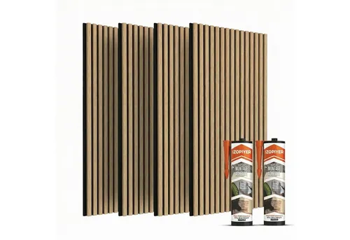 IZODEKOR 3D Wandpaneel IZODEKOR 3D Wandpaneele Holz Schalldämmung, Akustikpaneele, (Set) Schallabsorbierend, flexibel zuschneidbar
