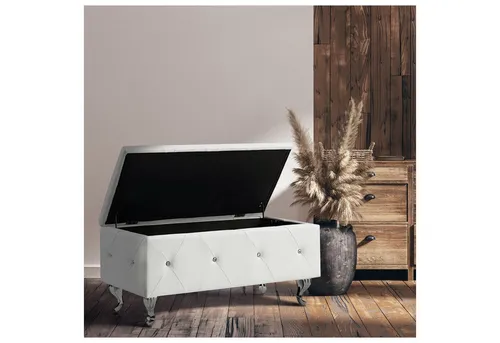 HTI-Living Sitzbank Maribella Weiß mit Stauraum von HTI-Line