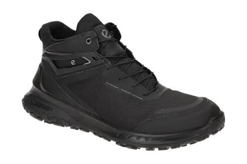 ECCO Herren ULT-TRN Wanderschuhe, Schwarz, 47 EU - Wasserdichte Wanderschuhe mit Premium-Leder und Textil, bieten Stabilität und Komfort dank ECCO FLUIDFORM Technologie und Michelin-Gummi-Laufsohle für optimalen Grip.