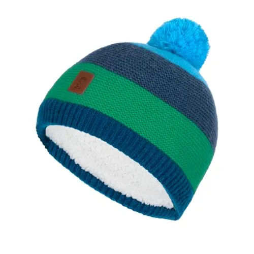 Trollkids Kinder Gryllefjord Bobble Mütze (Größe 52 , gruen)