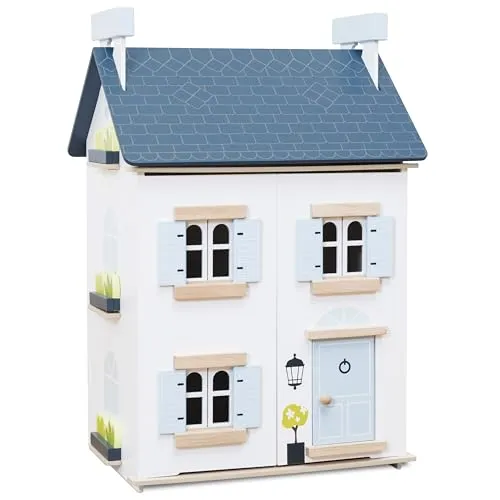 Le Toy Van LTV – Sky Doll House - Puppenhaus aus nachhaltigem Holz mit drei Etagen und Balkon, bietet endlosen Spielspaß und fördert die Fantasie der Kinder.