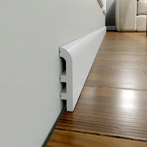 Sockelleiste Weiß 10 x 2,2 cm LCL-03 Fußleiste Modern Wasserfest 1 Meter lang