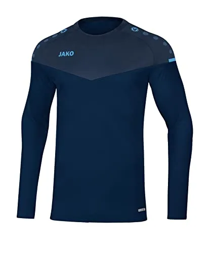 JAKO Kinder Sweatshirt Champ 2.0, Marine/Darkblue/Skyblue, 164
