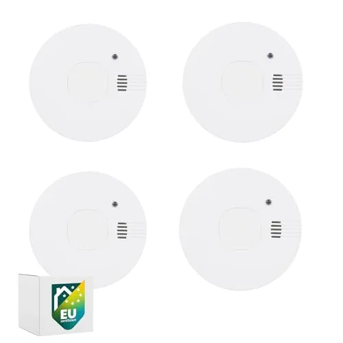 Smartwares 4er-Set Rauchmelder – 5 Jahre austauschbare Batterien – Schnelle und zuverlässige Erkennung – 85 dB – FSM-11754