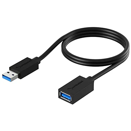 SABRENT USB Verlängerung 3.2x1 Kabel 90cm, USB A Stecker auf A Buchse, Verlängerungskabel 5Gbps Superschnelle für USB-Stick, Tastatur, Drucker, Scanner, PS4, PS5, USB Hub, externe Festplatte (CB-3030)