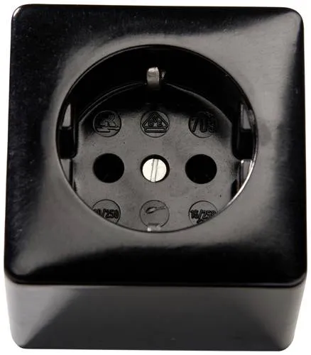 Martin Kaiser 703/sw Aufputz-Steckdose 1er Set IP20 Schwarz