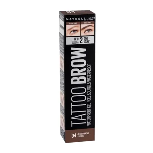 Produktbild Maybelline Augenbraue, Tattoo-Augenbrauen-Gel, langanhaltend, wasserdicht, 04 Mittelbraun