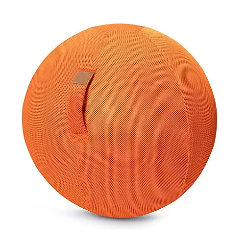 Sitting-Ball Sitzball MESH, orange - Alternatives Sitzen, ideal für Fitness und rückenschonendes Sitzen mit hochwertigem, maschinenwaschbarem Bezug in Netzoptik.