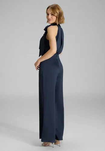 Swing Jumpsuit mit Stehkragen in Marine, Größe 44 - Eleganter Damen Jumpsuit von Swing mit tailliertem Schnitt und stilvollem Stehkragen. Ideal für besondere Anlässe, sorgt für einen modischen Auftritt.
