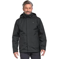Schöffel Doppeljacke 3in1 Jacket Partinello M BLACK - Funktionsjacke mit herauszippbarer Fleece-Innenjacke, perfekt für jedes Wetter. Wasserdicht mit 10.000 mm Wassersäule und atmungsaktiv für optimalen Tragekomfort.