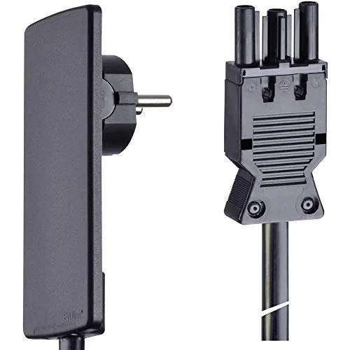 Schulte 151000152100 EVOline Plug-Anschlussleitung mit GST18 Kupplung, 1.5m, Kunststoff schwarz