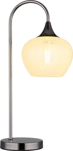 Globo Lighting Tischleuchte Metall schwarz-chrom, 1x E27 - Klassische Tischleuchten mit elegantem Design und funkelndem Kristalldekor für eine gemütliche Atmosphäre.