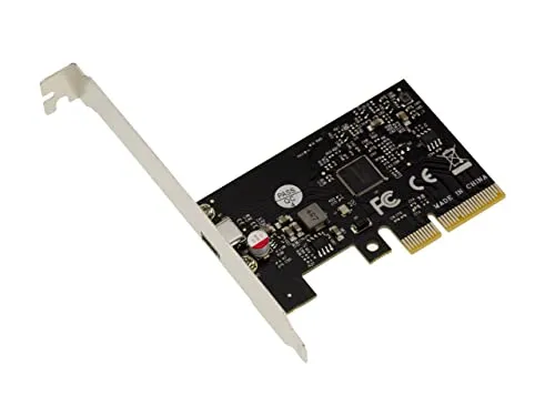 KALEA-INFORMATIQUE PCIe x4 1-Port USB 3.2 Gen 2x2 20G Typ C Controller-Karte mit ASM3242 Chipsatz. High und Low Profile.