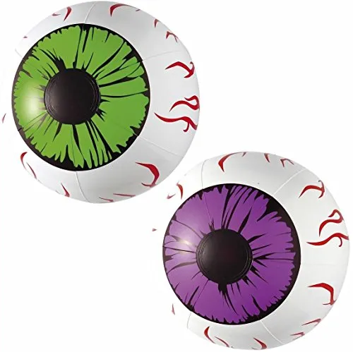 WIDMANN Aufblasbare Augäpfel Weiss-bunt 25cm