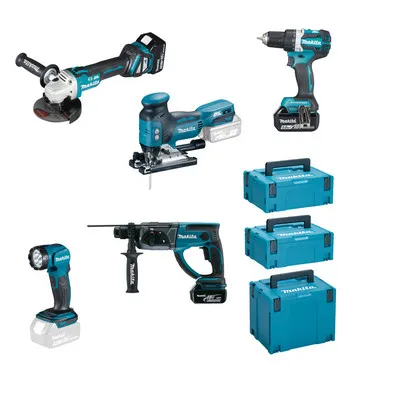 Makita DLX5066TJ Akku Spezialset LXT 18V - Akkuschrauber Set mit leistungsstarken 18V Akkus, ideal für professionelle Anwendungen und Heimwerkerprojekte.